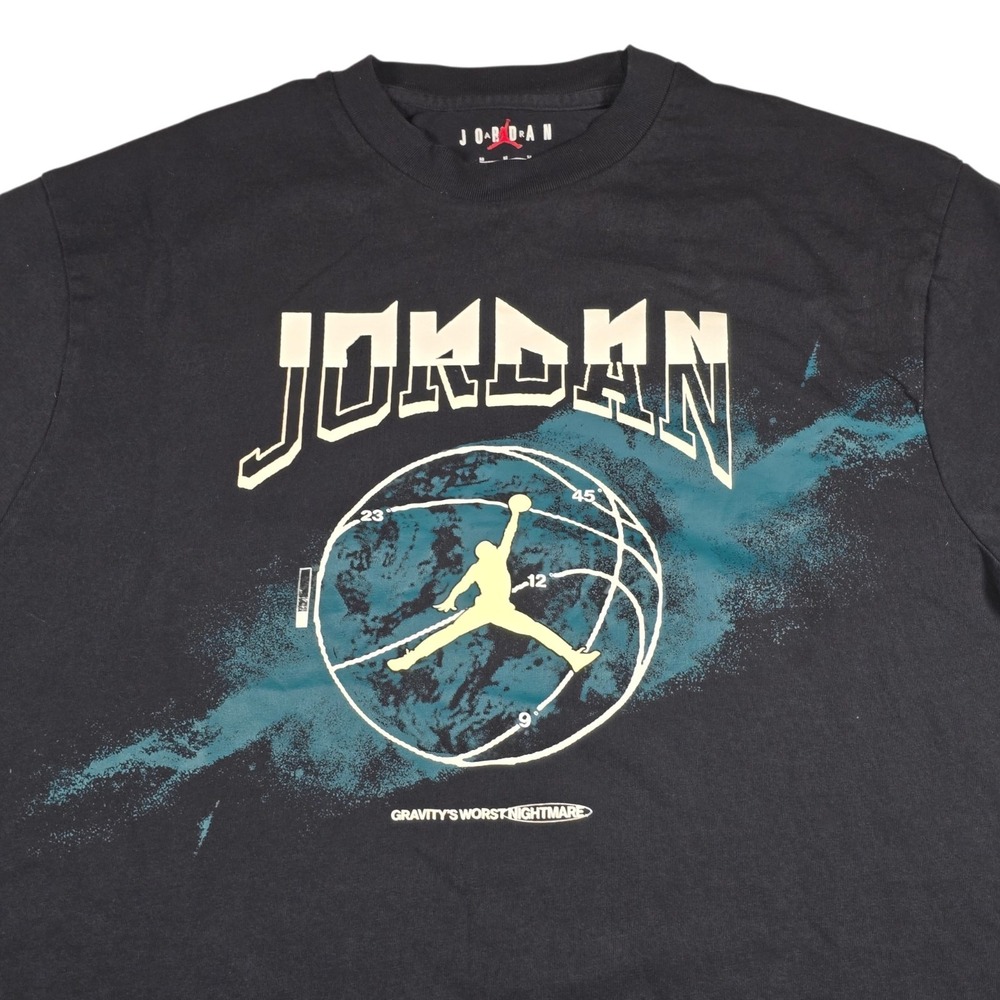 Air Jordan Gravity's Worst Nightmare Basketball Black Dri-Fit T-Shirt Men's Sz M - Picture 2 of 7